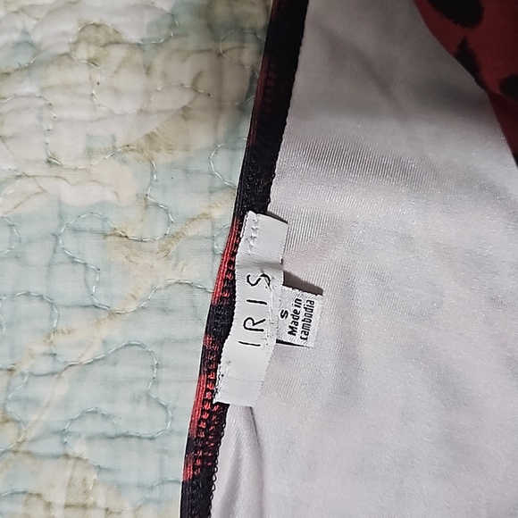 Red Leopard Print Bodycon Dress, Size Small - Picture 3 of 6